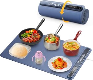 silicone electric warming tray foldable portable low cost