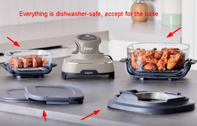 ninja crispi glass air fryer dishwasher safe parts